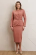Костюм с юбкой 25-2940 пудра Мода-Юрс