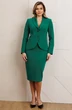 Костюм с юбкой  25-2942 зеленый Мода-Юрс