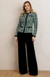 Костюм брючный 25-2950 черный+зеленый Мода-Юрс