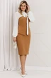 Костюм с юбкой 26-2963 кэмел Мода-Юрс
