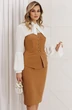 Костюм с юбкой 26-2963 кэмел Мода-Юрс фото 3
