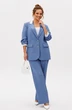 Костюм брючный 242 голубой Мублиз