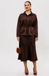 Костюм с юбкой 252 шоколад Мублиз