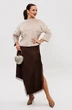 Костюм с юбкой 302 бежевый + шоколад Мублиз фото 4
