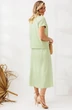 Костюм с юбкой 333 фисташка Мублиз фото 2
