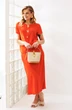 Костюм с юбкой 333 оранжевый Мублиз фото 5