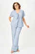 Костюм брючный 1678 голубой Орхидея Люкс фото 3