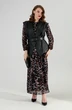 Костюм с платьем 1021-1 листья мультиколор + чёрный NikVa
