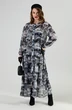 Костюм с платьем 1024-1 чёрный + серая абстракция NikVa фото 3