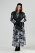 Костюм с платьем 1024-1 чёрный + серая абстракция NikVa