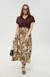 Платье 1050-2 шоколад и шоколадный мультиколор NikVa