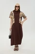 Платье 1052-2 шоколад и шоколадный мультиколор NikVa фото 5