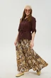 Юбка 559-9 шоколад мультиколор NikVa