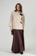 Костюм с юбкой 952-5 капучино + бордо NikVa