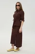 Костюм с юбкой 980-5 шоколад NikVa фото 3