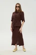 Костюм с юбкой 980-5 шоколад NikVa фото 5