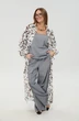 Костюм брючный 976-17 серый и листья мультиколор NikVa фото 5
