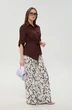 Костюм брючный 981-6 шоколад и листья мультиколор NikVa фото 4
