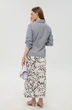Костюм с юбкой 980-8 серый и листья мультиколор NikVa фото 2