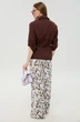 Костюм брючный 981-6 шоколад и листья мультиколор NikVa фото 2