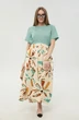 Платье 1051-1 мята + бохо мультиколор NikVa
