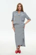 Костюм с юбкой 972-7 серый NikVa