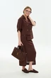 Костюм с юбкой 972-6 шоколад  NikVa фото 3