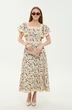 Платье 984-3 песочный мультиколор NikVa