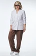 Костюм брючный 246 белый с капучино OVERYOU
