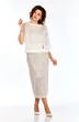 Костюм с юбкой 413 молочный Ольга Стиль фото 5
