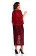 Костюм с юбкой 413 темно-красный Ольга Стиль фото 2