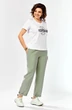 Костюм брючный 1011 серо-зеленый Ольга Стиль фото 5
