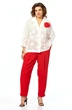 Костюм брючный 1018 красный Ольга Стиль фото 3