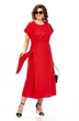 Платье 1019 красный Ольга Стиль