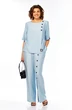 Костюм брючный 1022 голубой Ольга Стиль фото 3