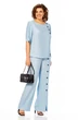 Костюм брючный 1022 голубой Ольга Стиль фото 4