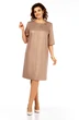 Платье 980 бежево-золотой Ольга Стиль