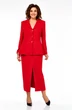 Костюм с юбкой 985 красный Ольга Стиль