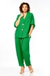 Костюм брючный 1013 зеленый Ольга Стиль