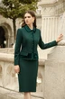 Костюм с юбкой 3491 зеленый Prestige