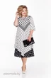 Платье 1130 белый+горох Pretty