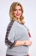 Костюм с юбкой 2139 светло-серый Pretty