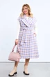 Жилет 2156 лилово-розовая клетка Pretty