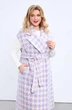 Жилет 2156 лилово-розовая клетка Pretty