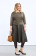Костюм с юбкой 2174 хаки Pretty