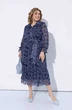 Костюм с платьем 2226 темно-синий в мелкие белые цветы и голубой Pretty