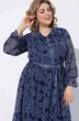 Костюм с платьем 2226 темно-синий в мелкие белые цветы и голубой Pretty