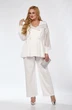 Костюм брючный 5111 белый Pretty
