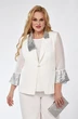 Костюм брючный 5121 белый Pretty