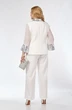Костюм брючный 5122 белый Pretty